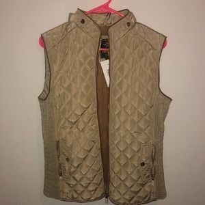 Beige Quilted Vest- Never Worn Before